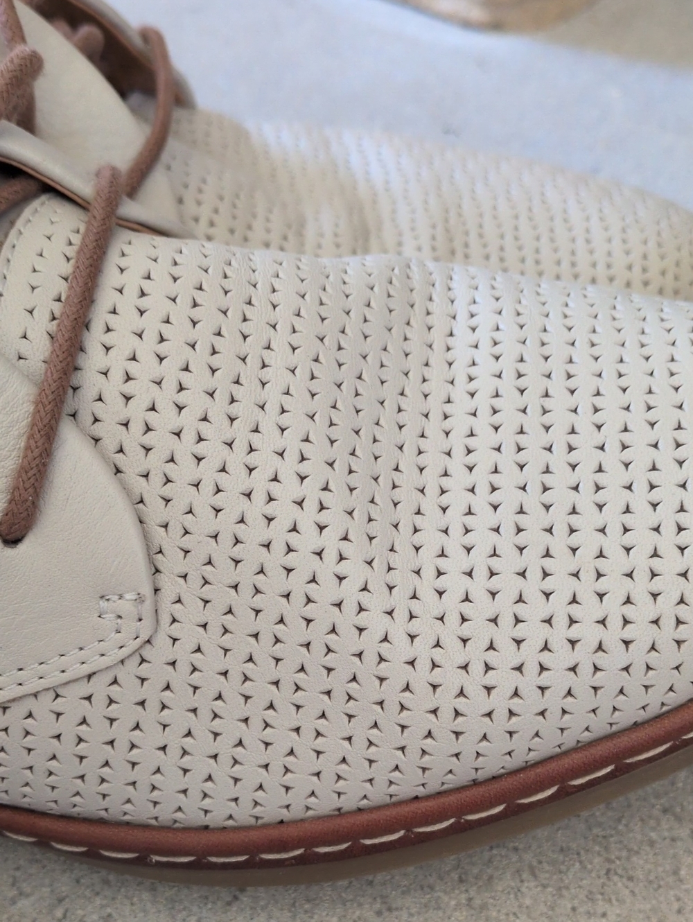 PIKOLINOS I Cream Perforated Leather Santander Oxfords with Brown Trim, 41 - Picture 15 of 16